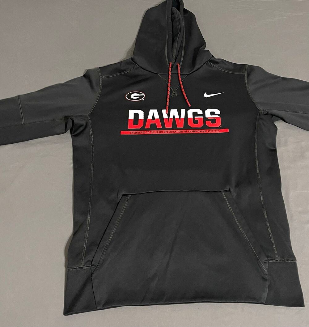 Nike Therma-FIT Georgia Bulldogs DAWGS Hoodie Mens M Black Pullover NCAA